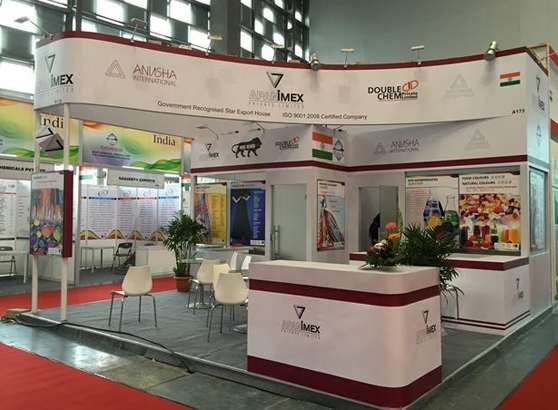 Apan Imex and Double Chem stand at an international trade fair