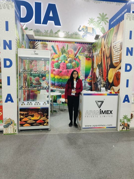 A team member at the stand, Gulfood 2025